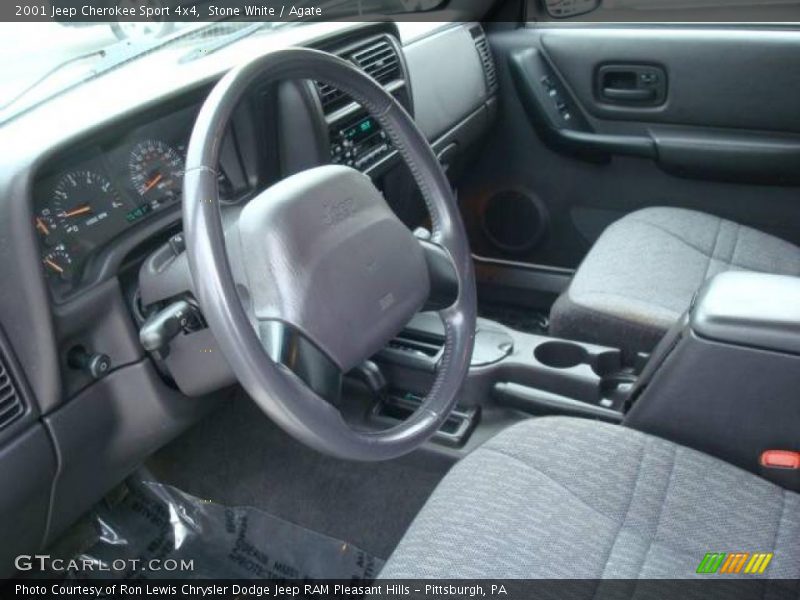 Stone White / Agate 2001 Jeep Cherokee Sport 4x4