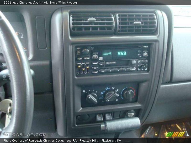 Stone White / Agate 2001 Jeep Cherokee Sport 4x4