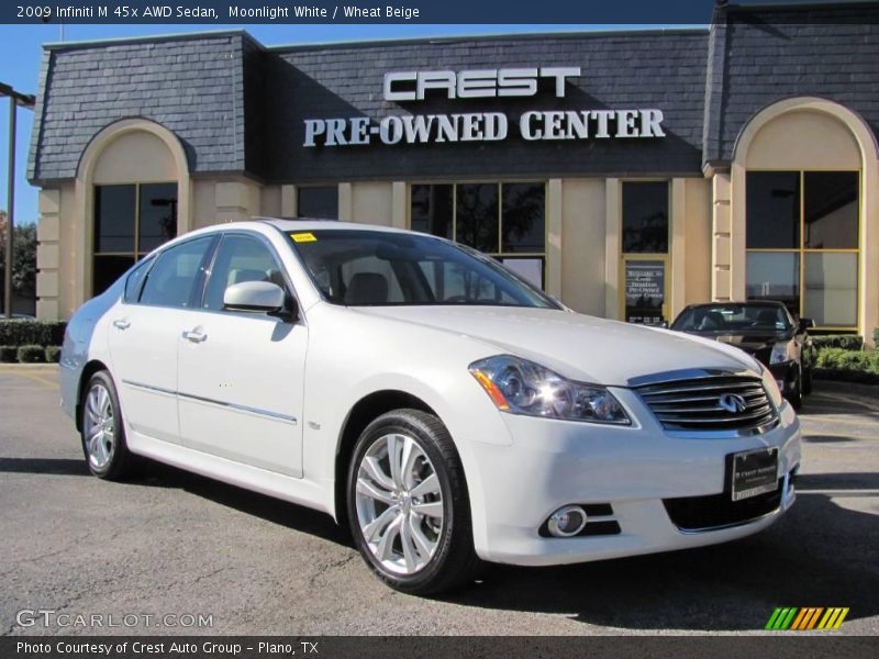 Moonlight White / Wheat Beige 2009 Infiniti M 45x AWD Sedan