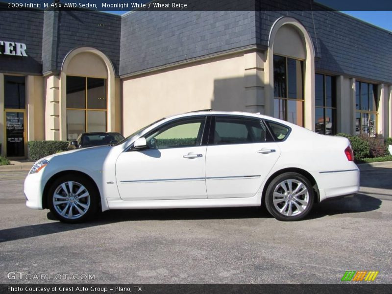Moonlight White / Wheat Beige 2009 Infiniti M 45x AWD Sedan