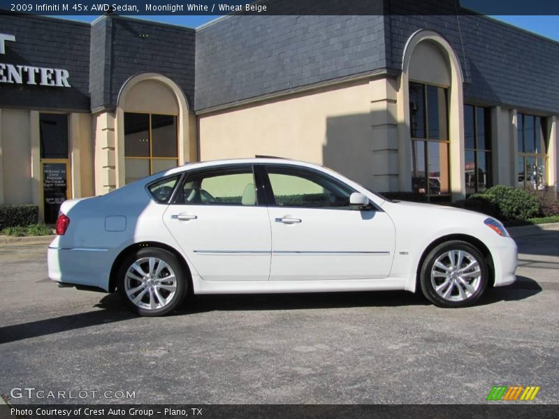 Moonlight White / Wheat Beige 2009 Infiniti M 45x AWD Sedan