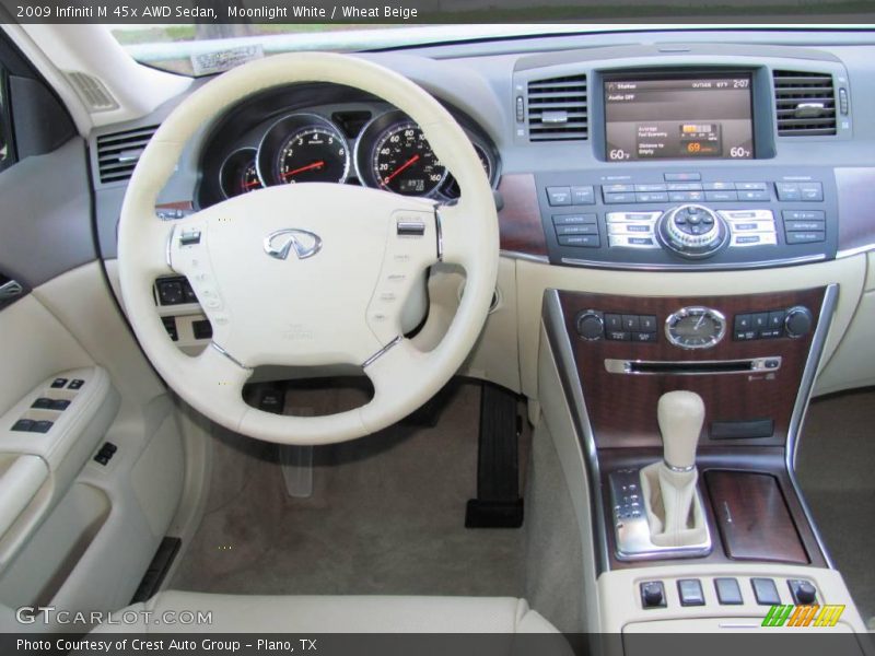 Moonlight White / Wheat Beige 2009 Infiniti M 45x AWD Sedan