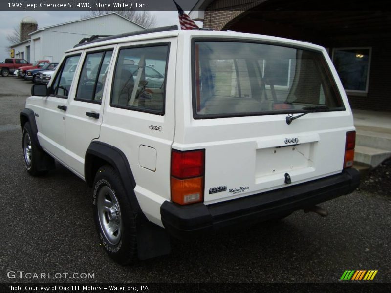 Stone White / Tan 1996 Jeep Cherokee SE 4WD