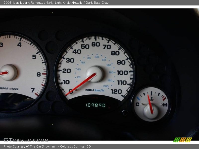 Light Khaki Metallic / Dark Slate Gray 2003 Jeep Liberty Renegade 4x4