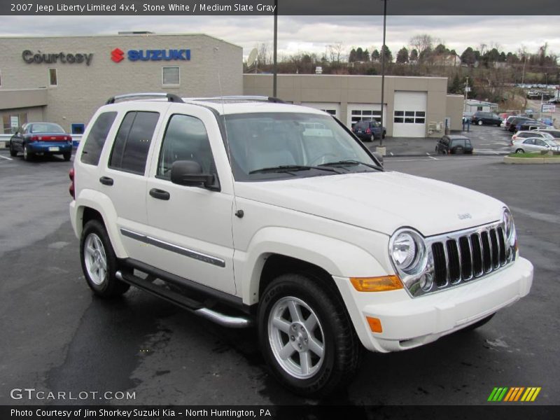 Stone White / Medium Slate Gray 2007 Jeep Liberty Limited 4x4