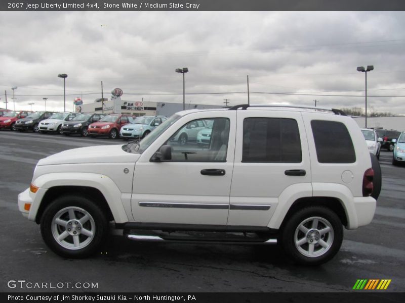 Stone White / Medium Slate Gray 2007 Jeep Liberty Limited 4x4