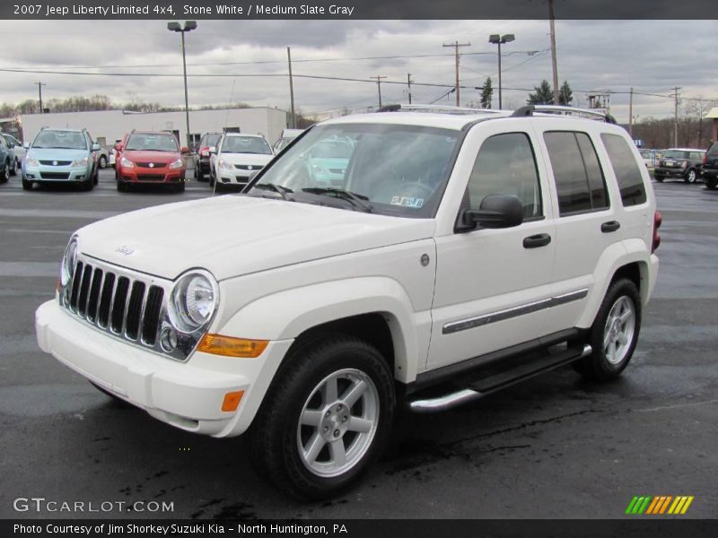 Stone White / Medium Slate Gray 2007 Jeep Liberty Limited 4x4