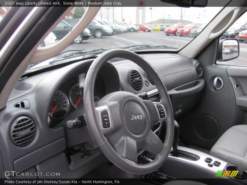 Stone White / Medium Slate Gray 2007 Jeep Liberty Limited 4x4