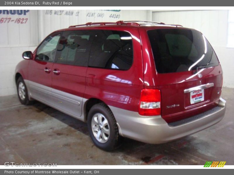 Ruby Red / Beige 2004 Kia Sedona EX