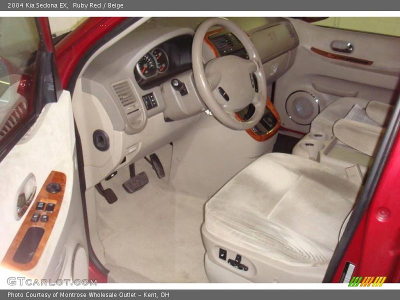 Ruby Red / Beige 2004 Kia Sedona EX