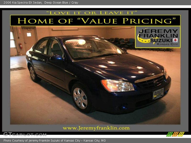 Deep Ocean Blue / Gray 2006 Kia Spectra EX Sedan