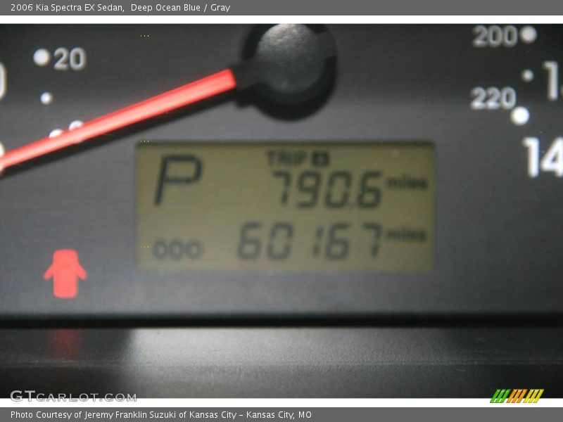 Deep Ocean Blue / Gray 2006 Kia Spectra EX Sedan