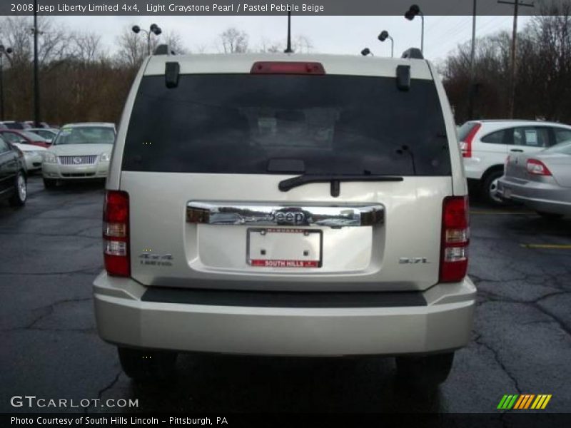Light Graystone Pearl / Pastel Pebble Beige 2008 Jeep Liberty Limited 4x4