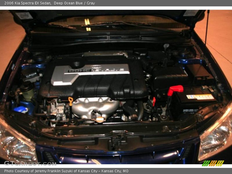 Deep Ocean Blue / Gray 2006 Kia Spectra EX Sedan