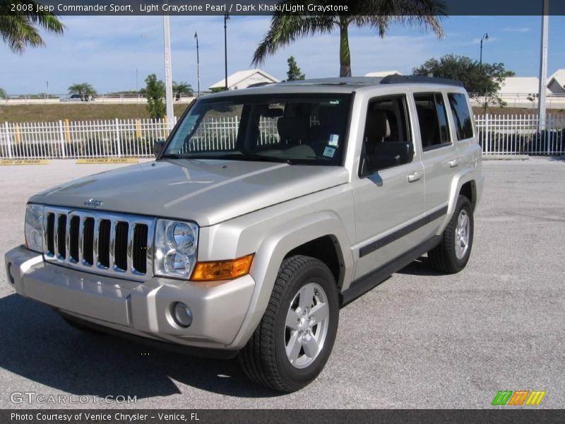 Light Graystone Pearl / Dark Khaki/Light Graystone 2008 Jeep Commander Sport