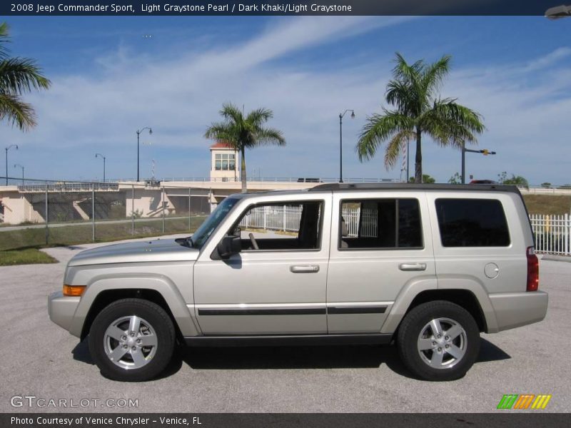 Light Graystone Pearl / Dark Khaki/Light Graystone 2008 Jeep Commander Sport