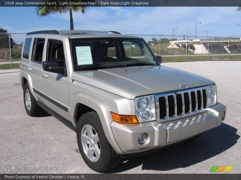 Light Graystone Pearl / Dark Khaki/Light Graystone 2008 Jeep Commander Sport