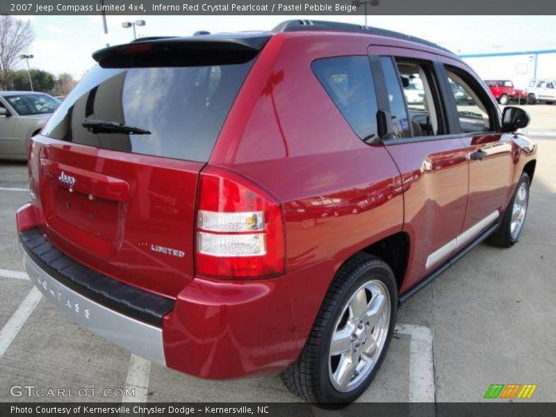 Inferno Red Crystal Pearlcoat / Pastel Pebble Beige 2007 Jeep Compass Limited 4x4