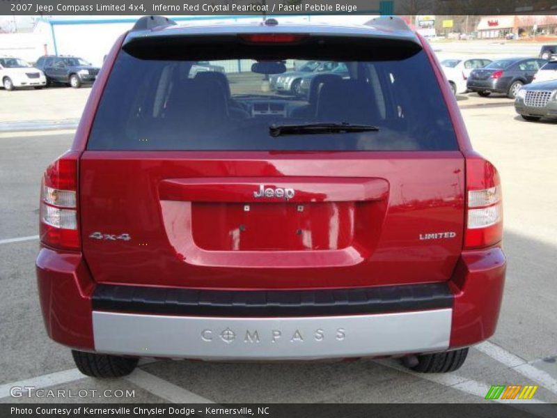 Inferno Red Crystal Pearlcoat / Pastel Pebble Beige 2007 Jeep Compass Limited 4x4