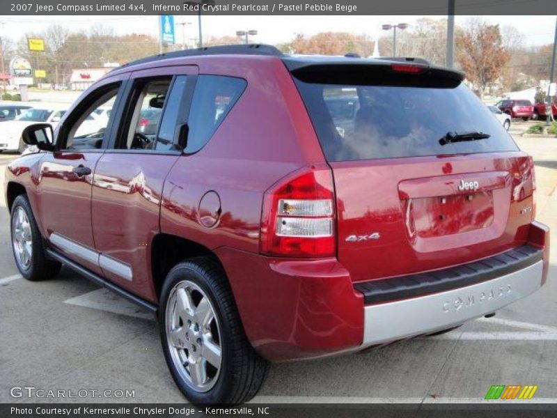 Inferno Red Crystal Pearlcoat / Pastel Pebble Beige 2007 Jeep Compass Limited 4x4