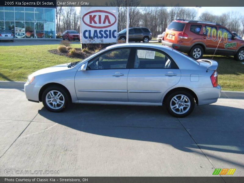 Clear Silver / Gray 2005 Kia Spectra EX Sedan