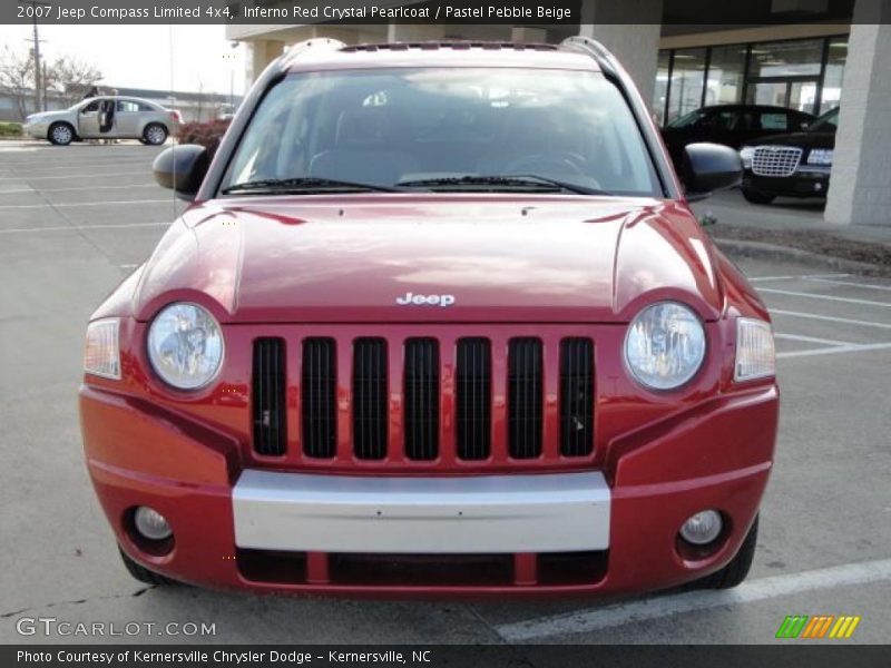 Inferno Red Crystal Pearlcoat / Pastel Pebble Beige 2007 Jeep Compass Limited 4x4