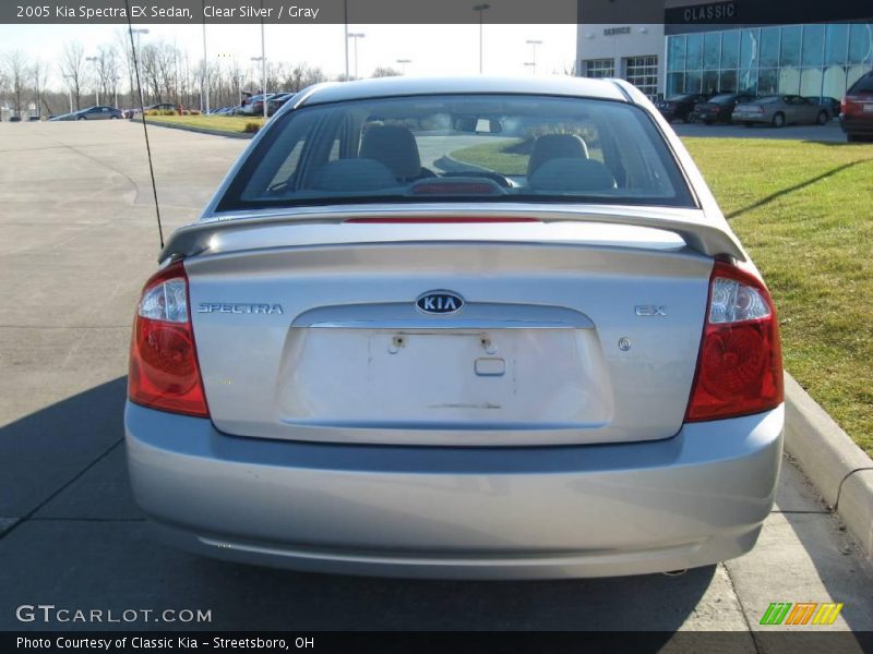 Clear Silver / Gray 2005 Kia Spectra EX Sedan