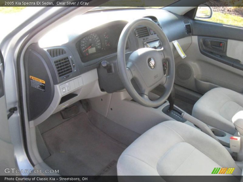 Clear Silver / Gray 2005 Kia Spectra EX Sedan