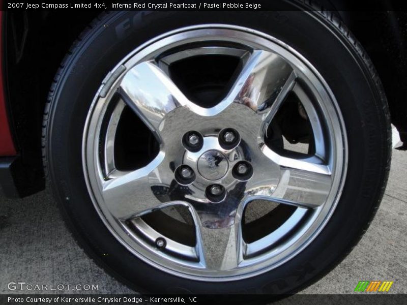 Inferno Red Crystal Pearlcoat / Pastel Pebble Beige 2007 Jeep Compass Limited 4x4