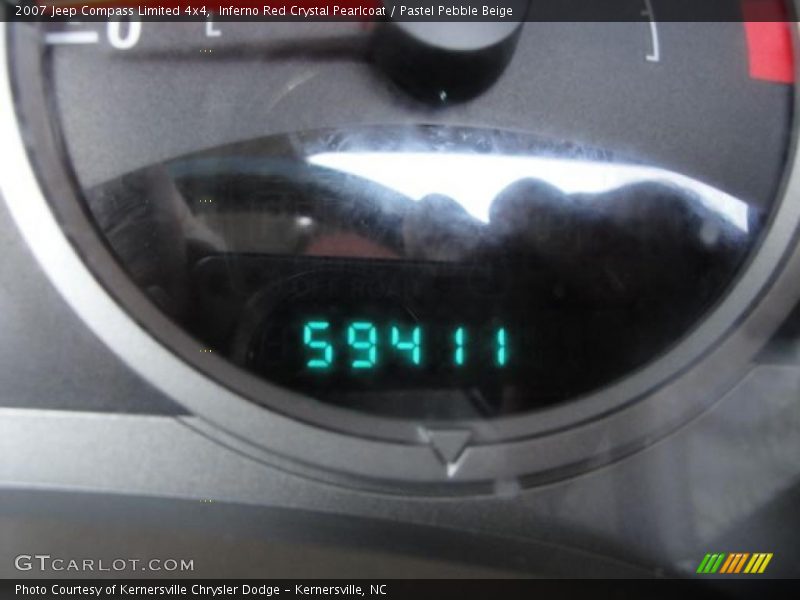 Inferno Red Crystal Pearlcoat / Pastel Pebble Beige 2007 Jeep Compass Limited 4x4