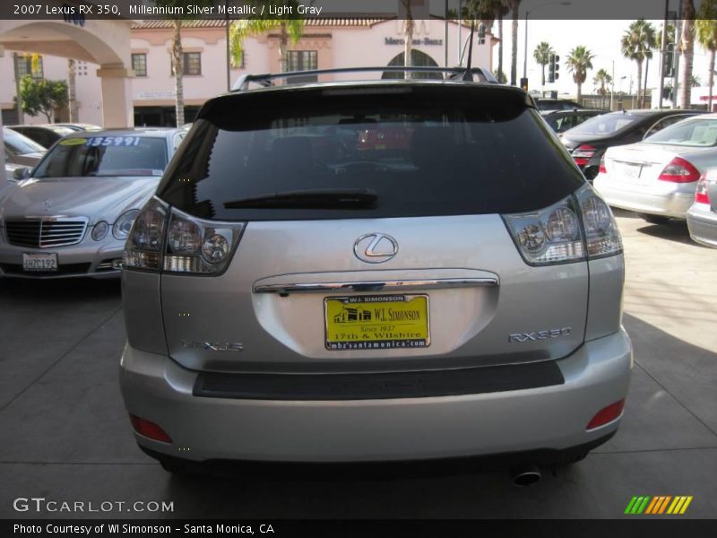 Millennium Silver Metallic / Light Gray 2007 Lexus RX 350