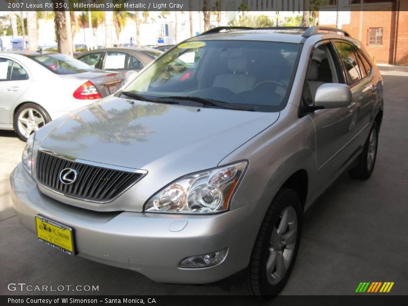 Millennium Silver Metallic / Light Gray 2007 Lexus RX 350