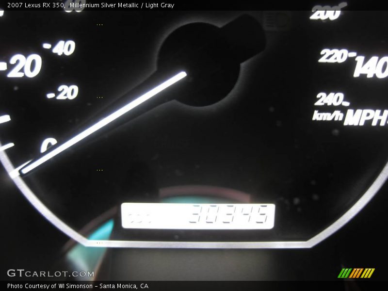Millennium Silver Metallic / Light Gray 2007 Lexus RX 350