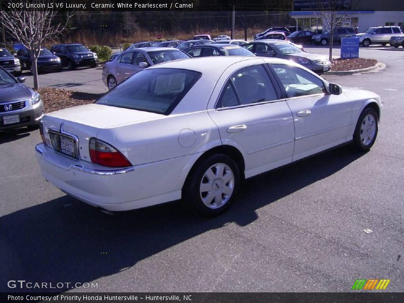 Ceramic White Pearlescent / Camel 2005 Lincoln LS V6 Luxury