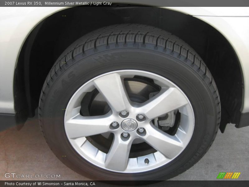 Millennium Silver Metallic / Light Gray 2007 Lexus RX 350
