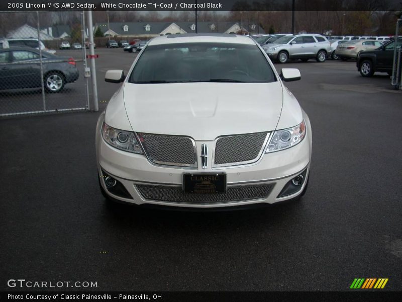White Chocolate Tri-Coat / Charcoal Black 2009 Lincoln MKS AWD Sedan