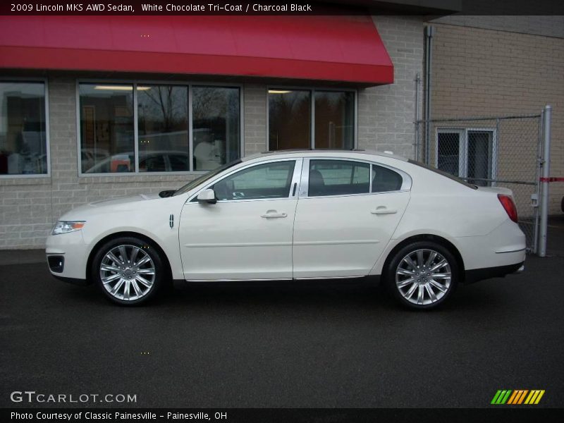 White Chocolate Tri-Coat / Charcoal Black 2009 Lincoln MKS AWD Sedan