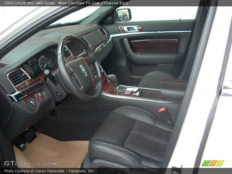 White Chocolate Tri-Coat / Charcoal Black 2009 Lincoln MKS AWD Sedan