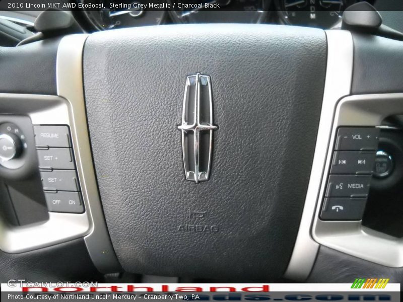 Sterling Grey Metallic / Charcoal Black 2010 Lincoln MKT AWD EcoBoost