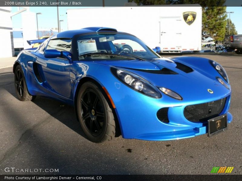 Laser Blue / Black 2008 Lotus Exige S 240
