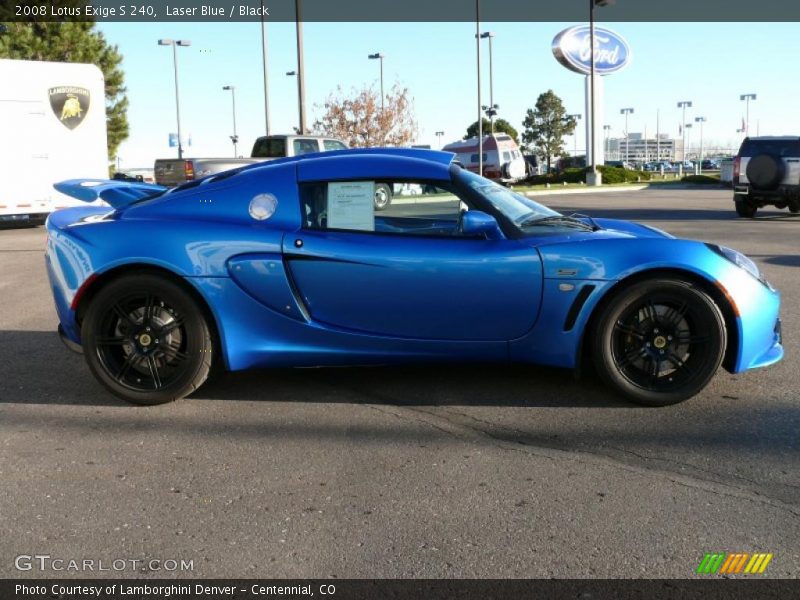 Laser Blue / Black 2008 Lotus Exige S 240