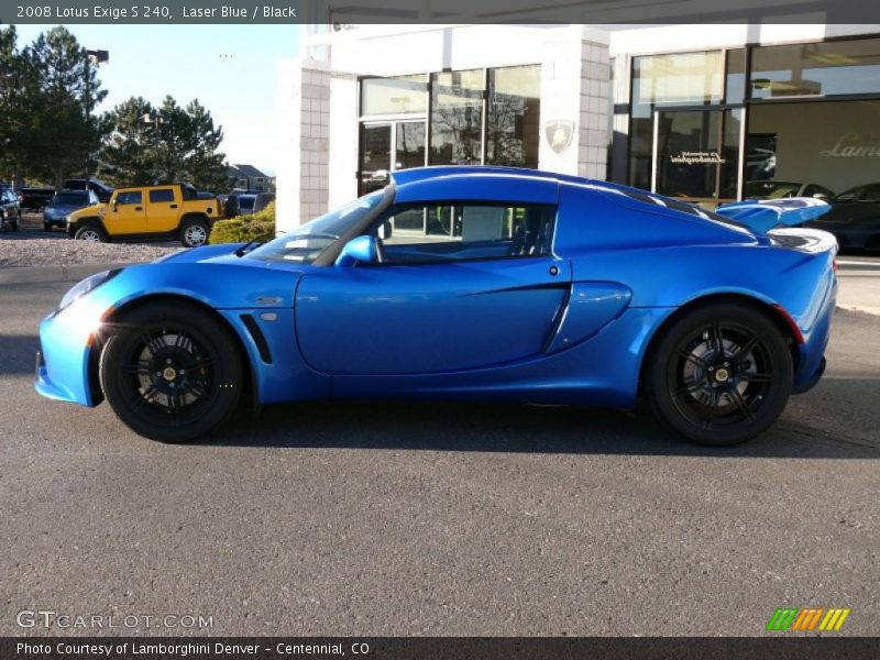 Laser Blue / Black 2008 Lotus Exige S 240
