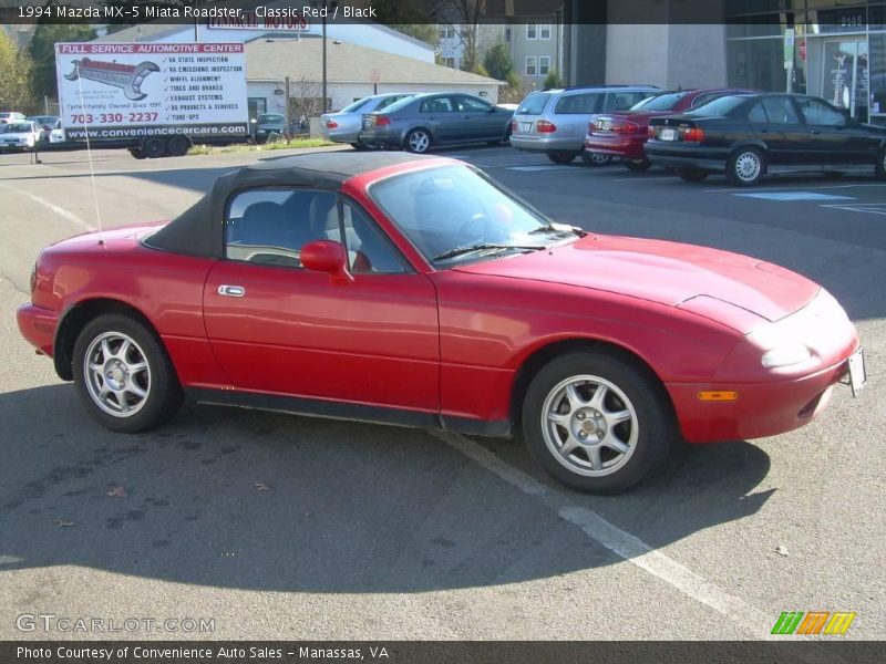 Classic Red / Black 1994 Mazda MX-5 Miata Roadster
