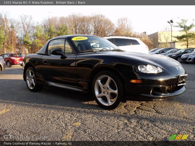 Brilliant Black / Black 2003 Mazda MX-5 Miata Roadster