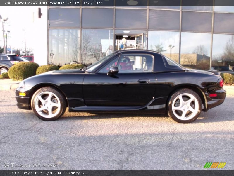 Brilliant Black / Black 2003 Mazda MX-5 Miata Roadster