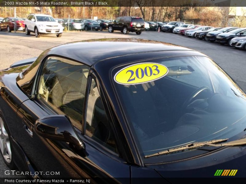 Brilliant Black / Black 2003 Mazda MX-5 Miata Roadster