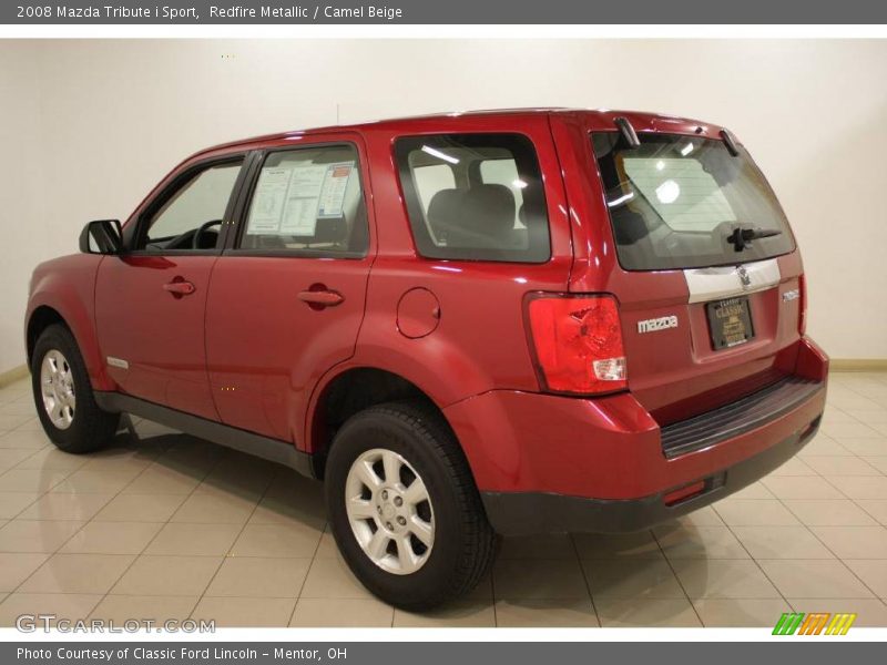 Redfire Metallic / Camel Beige 2008 Mazda Tribute i Sport