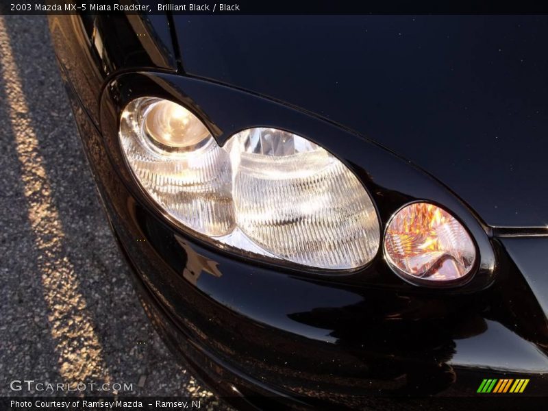 Brilliant Black / Black 2003 Mazda MX-5 Miata Roadster