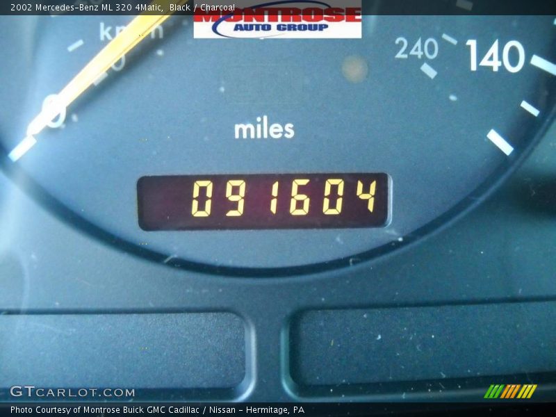 Black / Charcoal 2002 Mercedes-Benz ML 320 4Matic