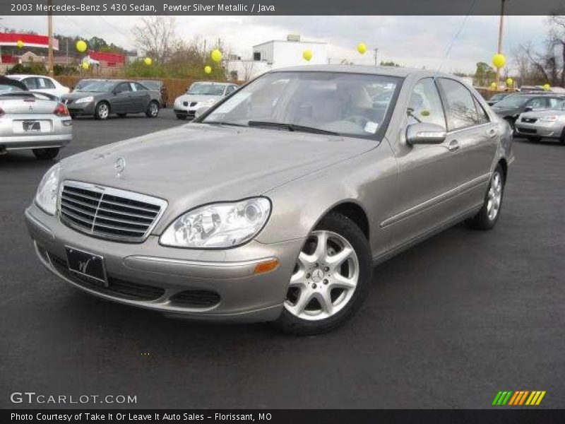 Pewter Silver Metallic / Java 2003 Mercedes-Benz S 430 Sedan